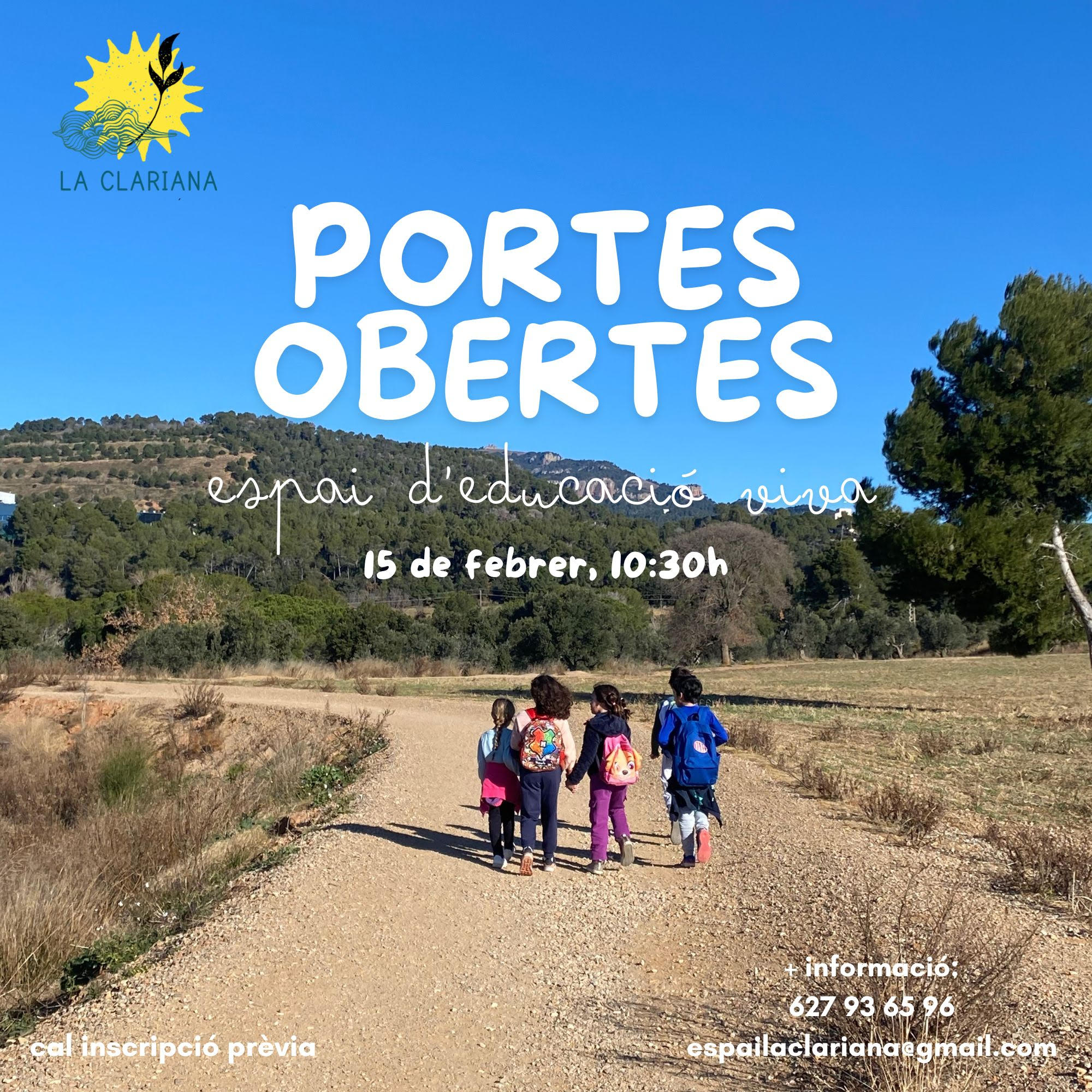 Us convidem a les Portes Obertes de La Clariana: Una Finestra cap a l’Educació Viva i Lliure – 15 de febrer, 2025 10:30h
